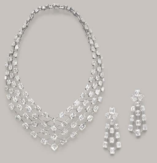 A SUITE OF DIAMOND JEWELRY, BY FRED