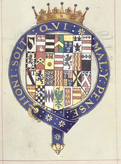 [HERALDRY.] ARMS OF THE KNIGHTS OF THE GARTER. ILLUMINATED