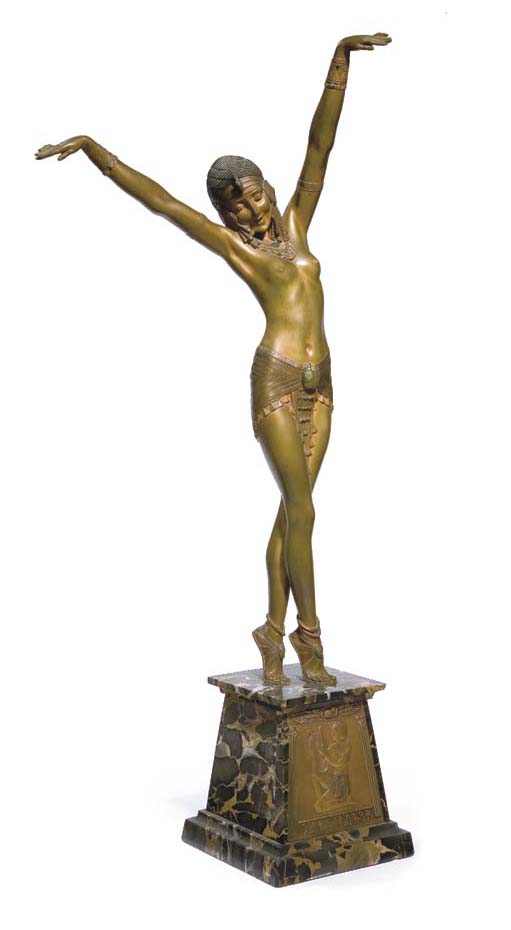 k*n様 Chiparus エジプトの踊り子 Demetre Chiparus Egyptian Dancer - Art Deco Figure - Hickmet Fine Arts