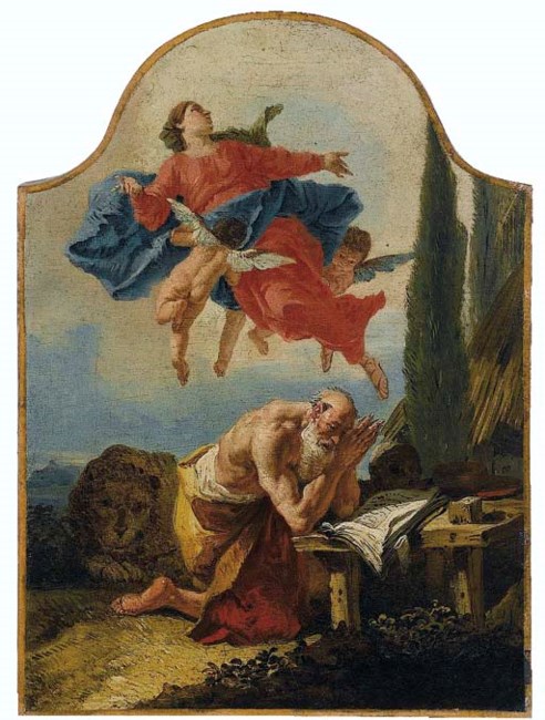 Francesco Fontebasso (Venezia 17091769) , La Vergine appare a San