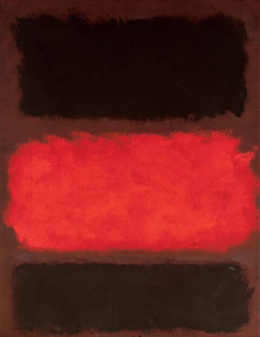 Untitled (Black, Red, Black on Brown) 
