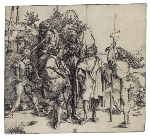 Five Soldiers and a Turk on Horseback (B. 88; M., Holl. 81; S.M.S. 4) 
