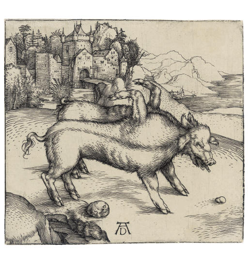 The monstrous Pig of Landser (B. 95; M., Holl. 82; S.M.S. 8) 
