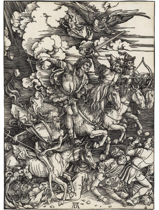 The Four Horsemen, from The Apocalypse (B. 64; M., Holl. 167; S.M.S. 115)
