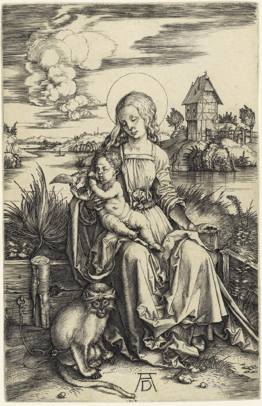 The Virgin and Child with a Monkey (B. 42; M., Holl. 30; S.M.S. 20) 

