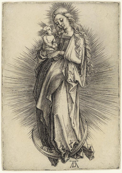 The Virgin and Child on a Crescent (B. 30; M., Holl. 29; S.M.S. 24) 
