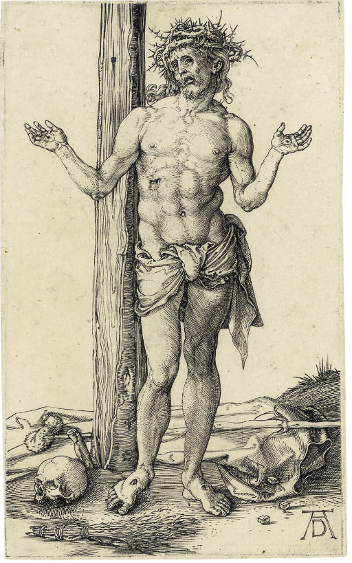 The Man of Sorrows with Arms outstretched (B., M., Holl 20; S.M.S. 26) 
