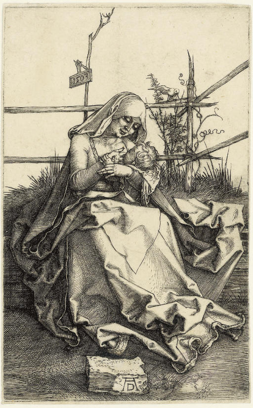The Virgin and Child on a grassy Bench (B. 34; M., Holl. 31; S.M.S. 36) 
