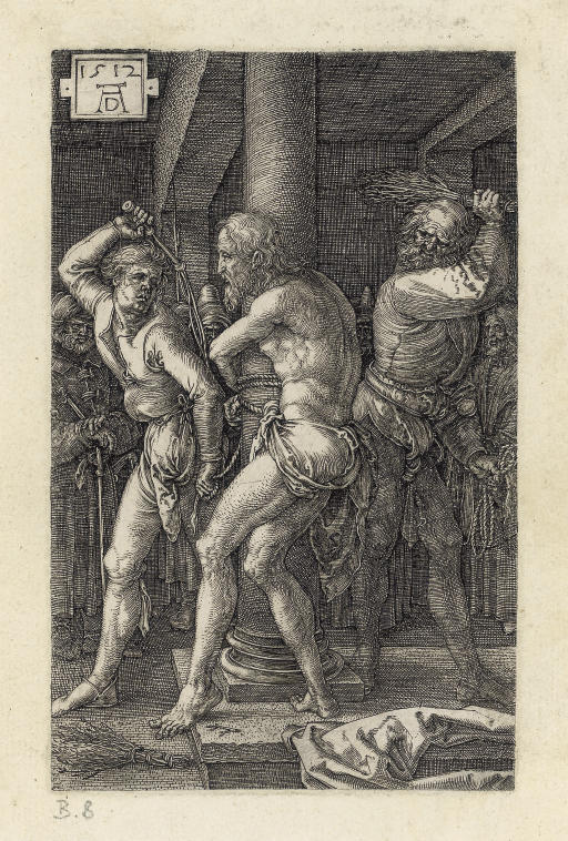The Flagellation, from The Engraved Passion (B., M., Holl. 8; S.M.S. 50)
