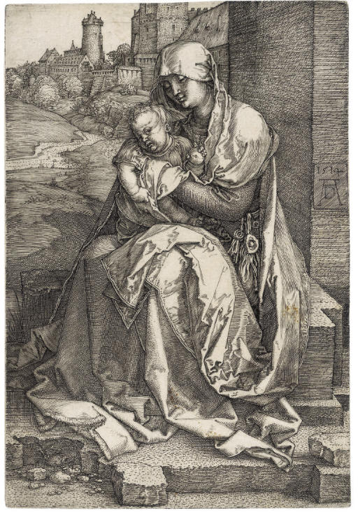 The Virgin and Child seated by a Wall (B. 40; M., Holl. 36; S.M.S. 73) 
