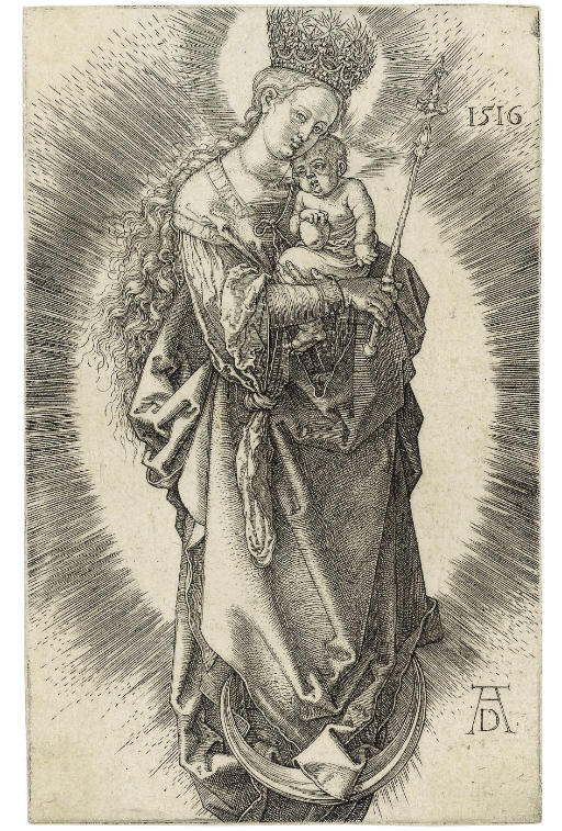 The Virgin and Child on a Crescent with a Sceptre and a Starry Crown (B. 32; M., Holl. 37; S.M.S. 81)
