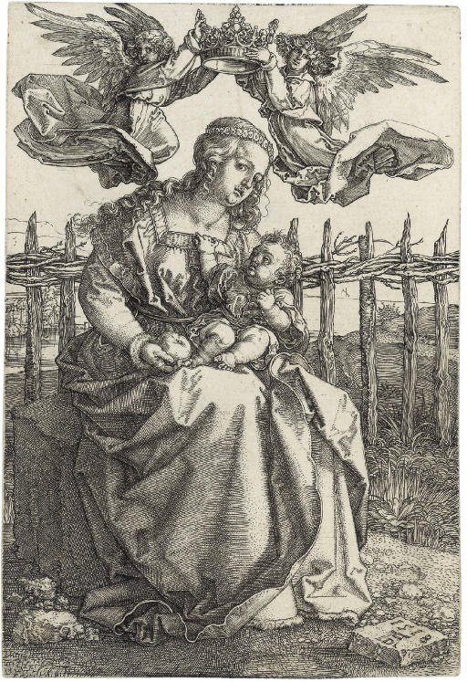 The Virgin and Child crowned by two Angels (B. 39; M., Holl. 38; S.M.S 84)
