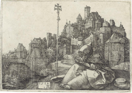 Saint Anthony reading (B. 58; M., Holl. 51; S.M.S. 87) 
