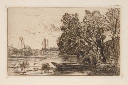 Ville d'Avray: Le Bateau sous les Saules (Delteil 2) 
