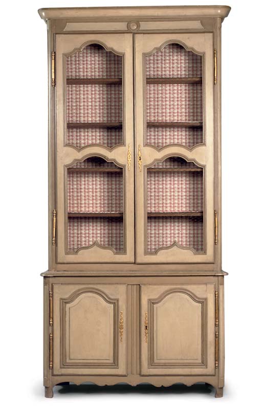 A Louis Xv Provincial Cream Painted Bookcase Mid 18th Century