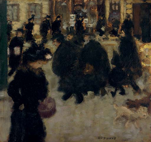 Pierre Bonnard (1867-1947) , Personnages dans la rue | Christie's