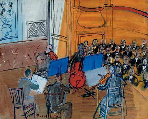 Raoul Dufy (1877-1953) , Le quintette rouge et bleu | Christie