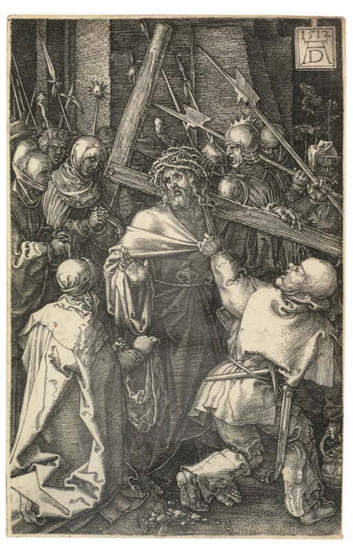 Christ carrying the Cross from the Engraved Passion (B., M., Holl. 12; S.M.S. 54)
