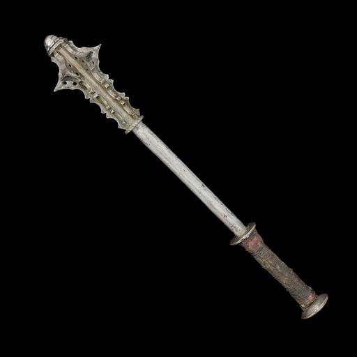 A MACE, IN LATE 15TH CENTURY GERMAN 'GOTHIC' STYLE