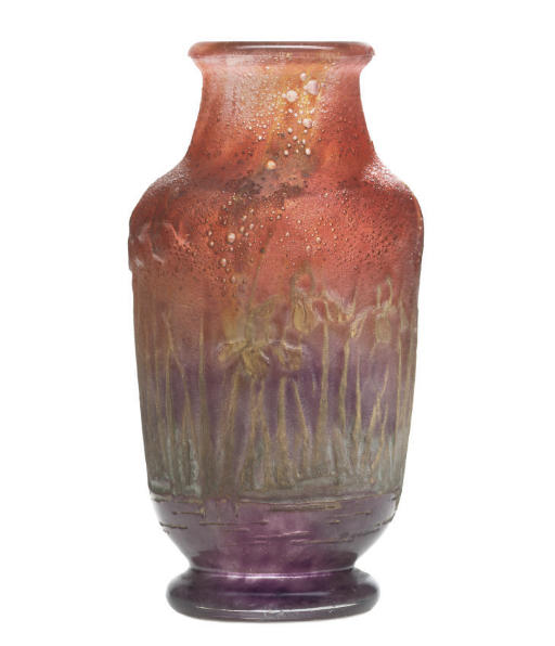 DAUM FRÈRES , A SMALL IRIS VASE, CIRCA 1900 Christie's