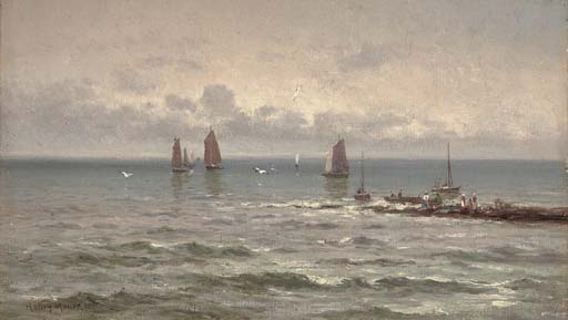 A grey day off the Yorkshire coast 
