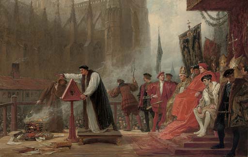 The burning of Martin Luther's works 
