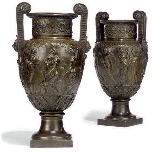 A Pair Of Bronze Classical Vases Early 20th Century Christie S