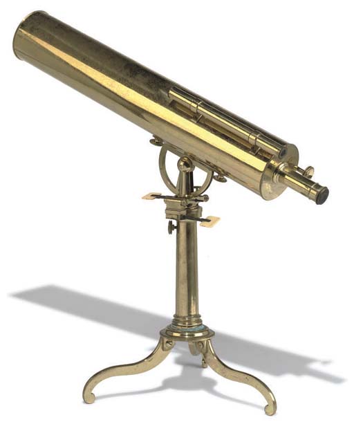 A III lacqueredbrass 4¼inch reflecting telescope,