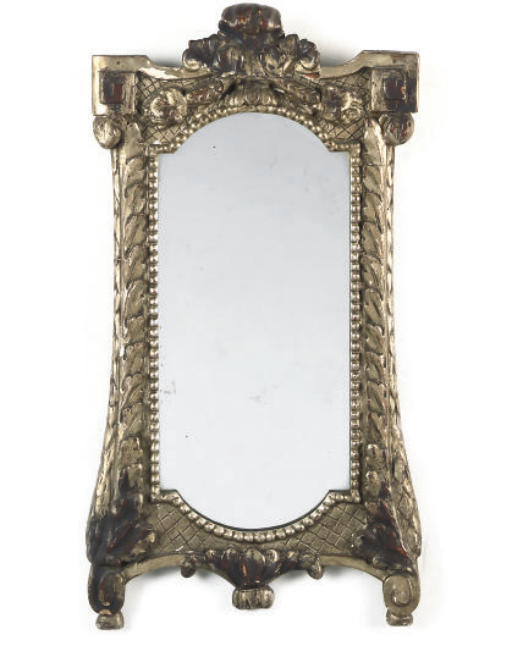 AN ITALIAN SILVERED MIRROR
