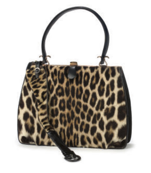 A RARE LEOPARD SKIN HANDBAG, 1965