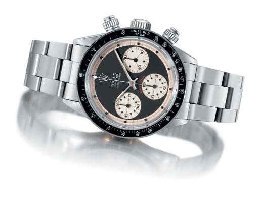 Rolex. A rare and attractive stainless steel water-resistant chronograph wristwatch with 
