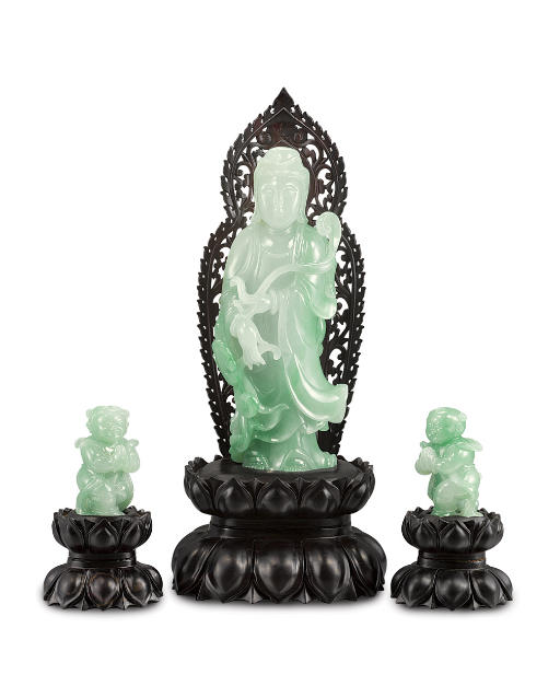 A GROUP OF JADEITE FIGURINES Christie's