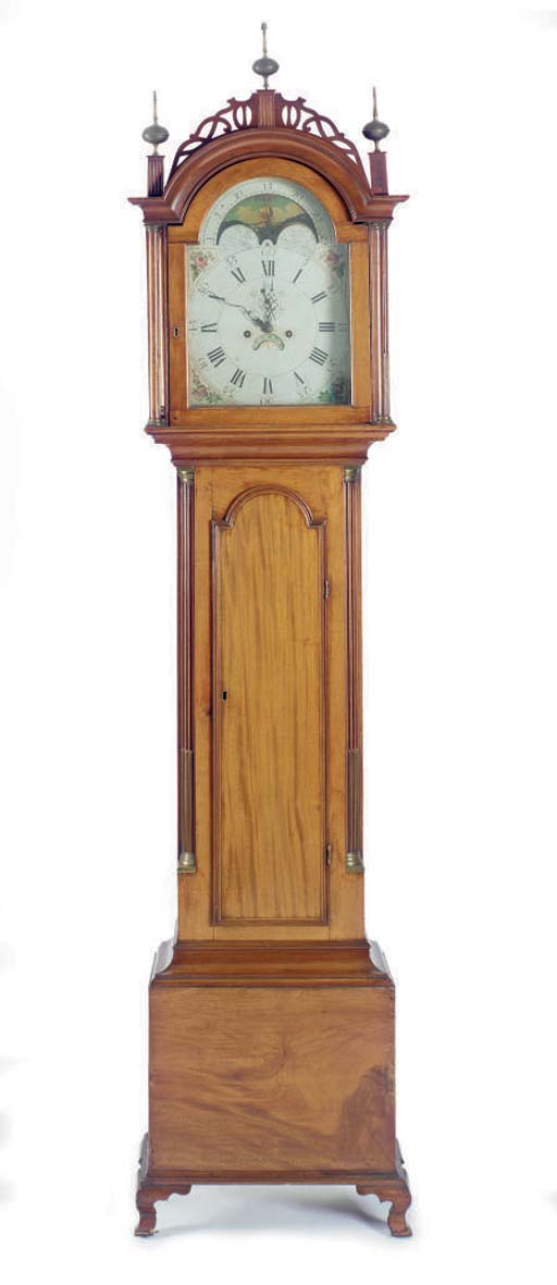 AN AMERICAN FEDERAL MAHOGANY TALLCASE CLOCK, , EARLY 19TH CENTURY