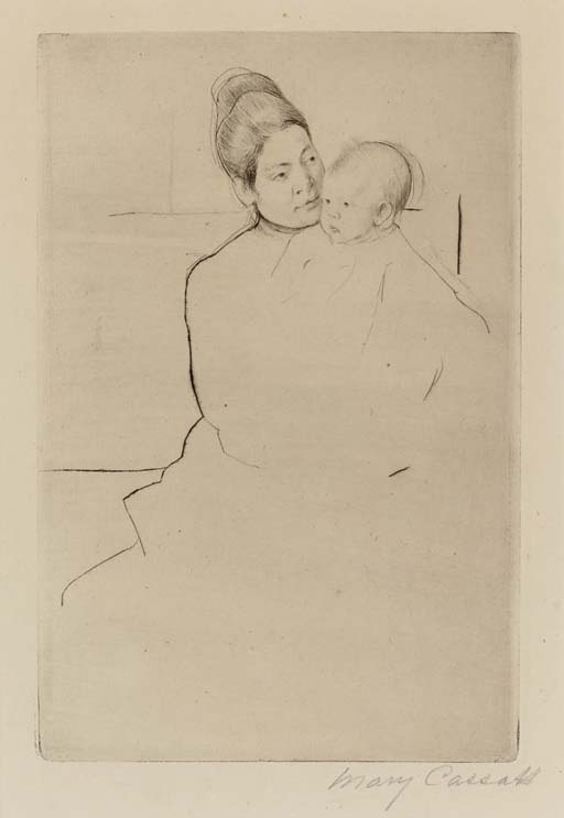 Gardner Held by His Mother (Breeskin 113) 
