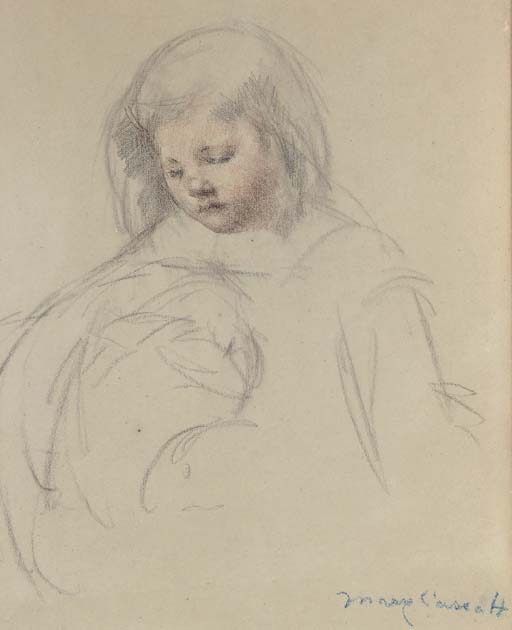 Sketch for "Sara...Feeding Her Dog" (No. 2) 
