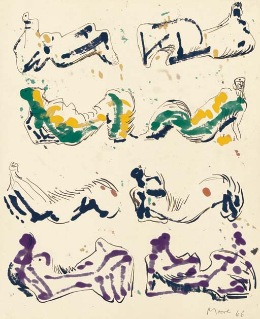Eight Reclining Figures 
