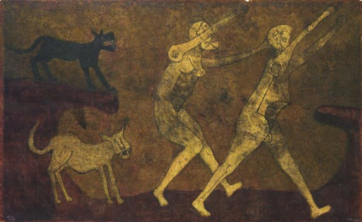 RUFINO TAMAYO , Dos Personajes Atacados por Perros (P. 311) | Christie's