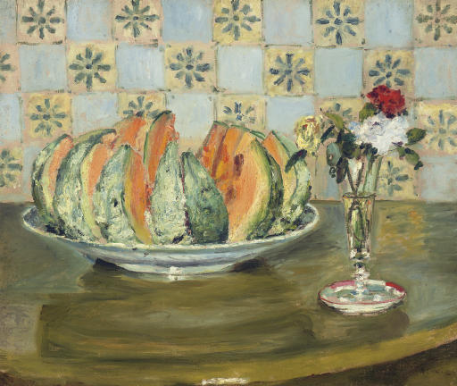 Pierre-Auguste Renoir (1841-1919) , Nature morte au melon et au