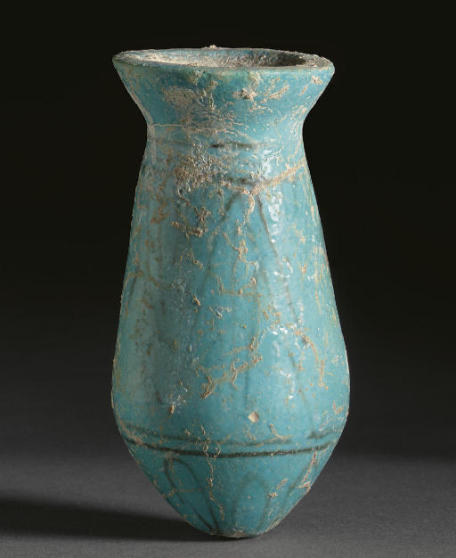 AN EGYPTIAN FAIENCE VASE , MIDDLE KINGDOM, DYNASTY XIIXIII, 19911640