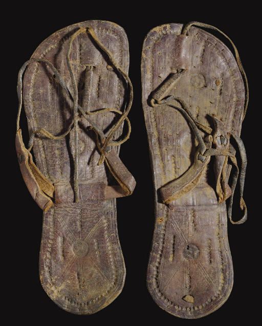ancient roman leather sandals