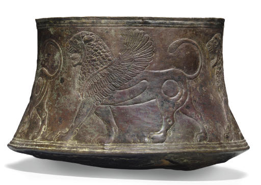 AN ASSYRIAN BRONZE BASIN CIRCA 9TH 8TH CENTURY B C Christie s