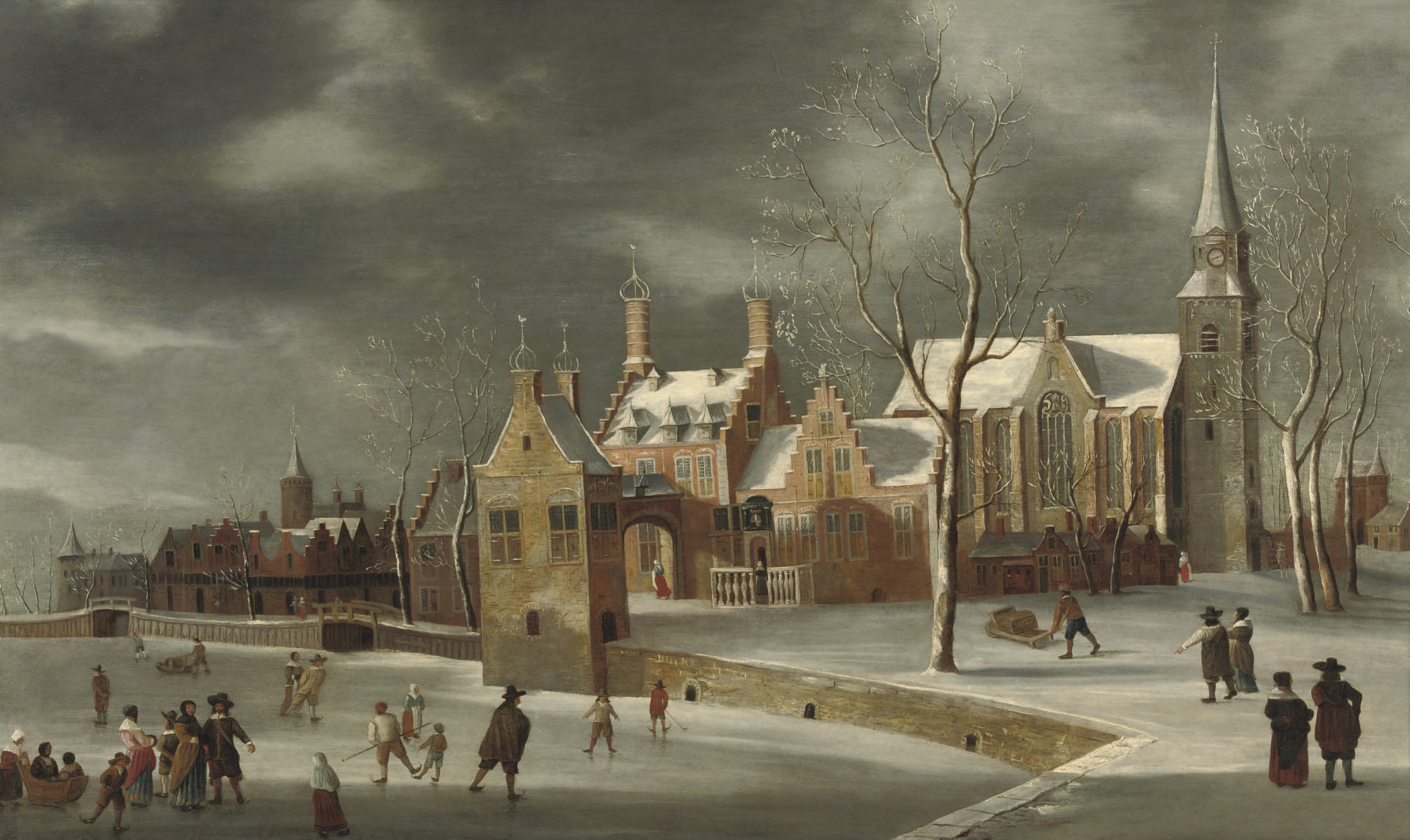 Studio of Jan Abrahamsz. Beerstraten (Amsterdam 16221666) , A winter