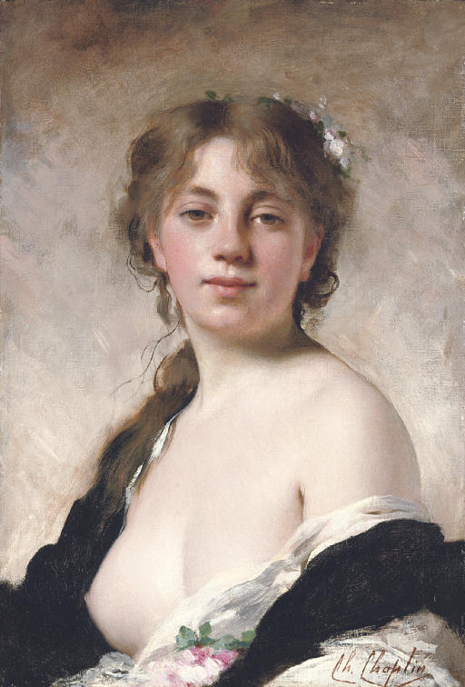 Jean-François Portaels (Belgian, 1818-1895) , Choosing the Rose 