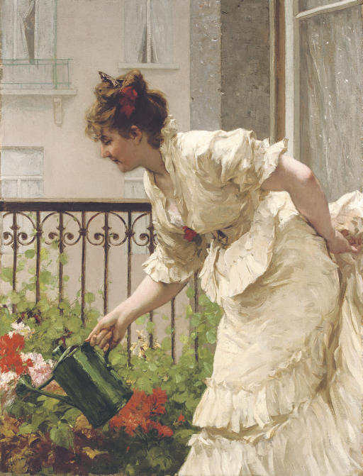 Charles Hermans (Belgian, 1839-1924) , A secret admirer | Christie's