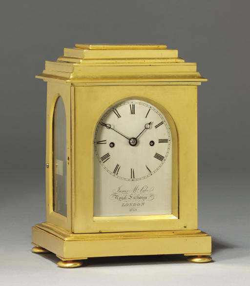 A Victorian giltbrass striking eight day carriage clock , JAMES MCCABE