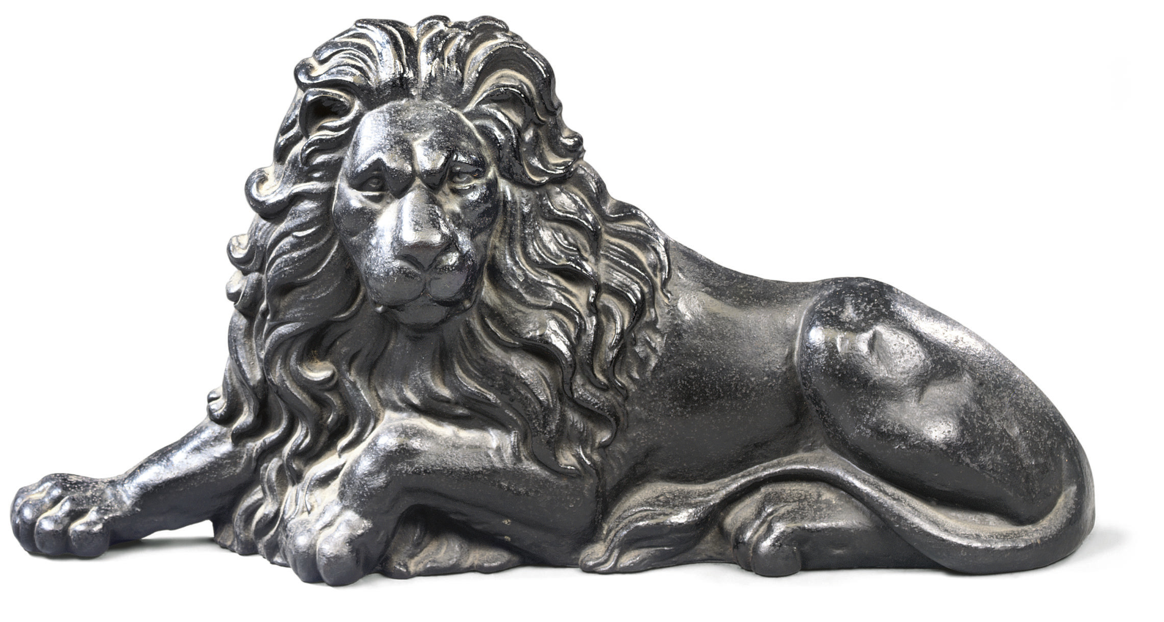 A LATE VICTORIAN CASTIRON LION