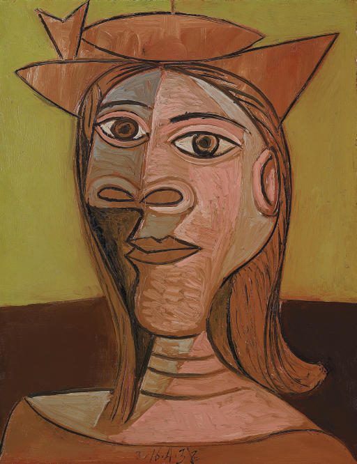 Pablo Picasso (1881-1973) , Femme au chapeau | Christie's