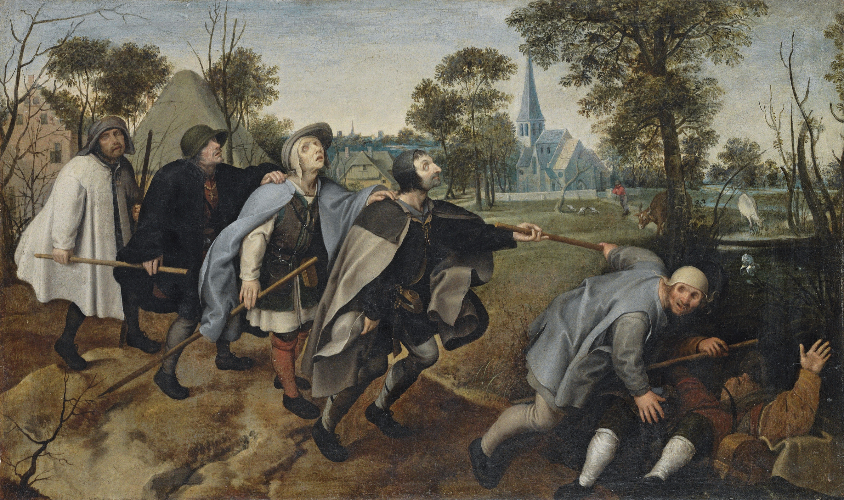 Follower of Pieter Bruegel I , The Blind leading the Blind Christie