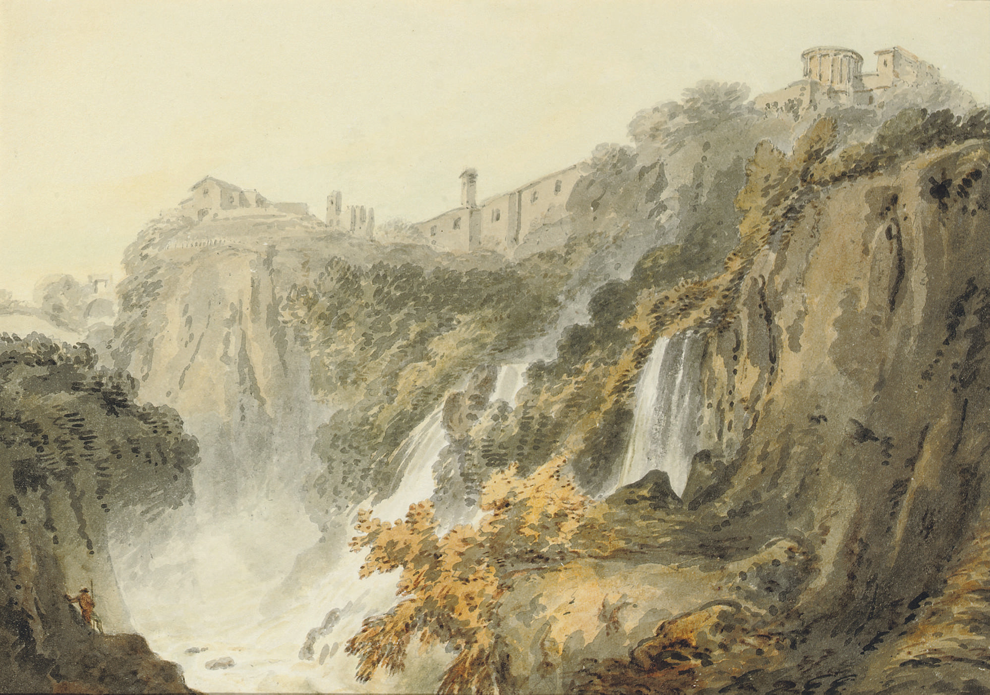 The Falls of Tivoli with the Temple of the Sibyl 
