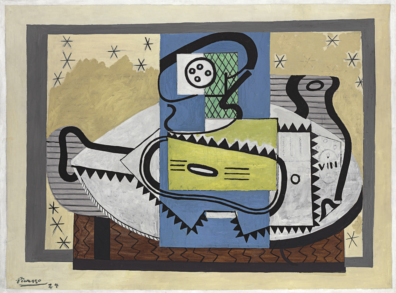 ランキングや新製品 et Compotier , (1881-1973) Picasso Pablo guitare Christie's | 絵画